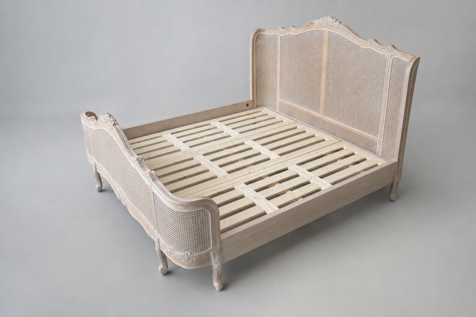 The Meravelle bedframe in the studio